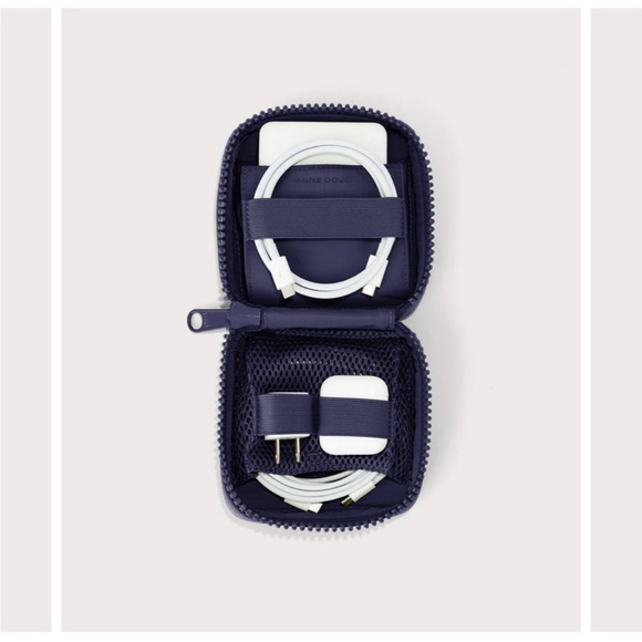 Dagne Dover Handbags - Dagne Dover Navy Blue Arlo Tech Organizer small Case